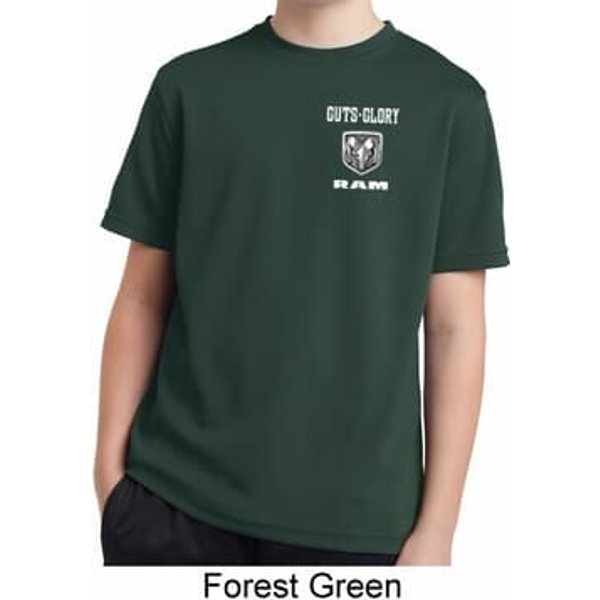 Kids Dodge Guts and Glory Ram Logo Pocket Print Moisture Wicking Shirt