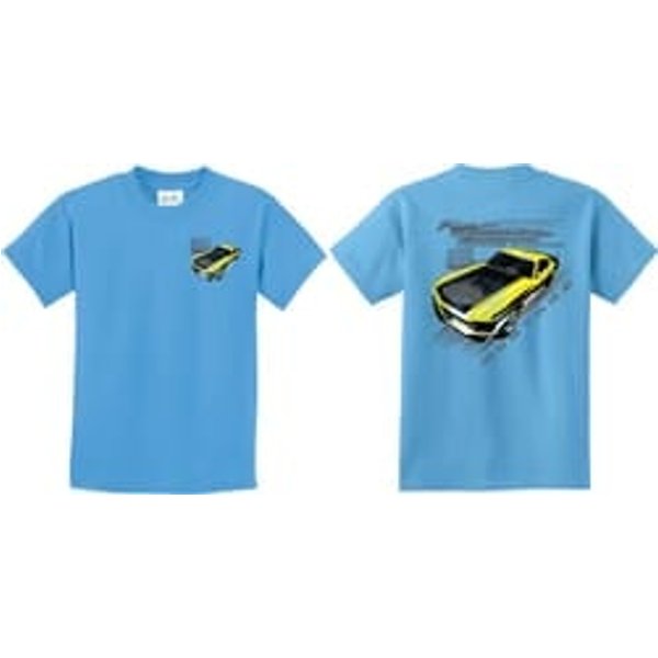 Kids Ford Tee Yellow Mustang Boss (Front & Back) Youth Shirt