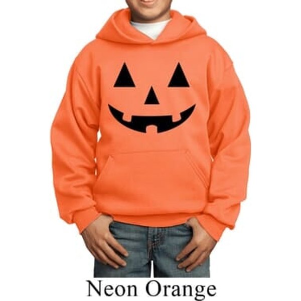 Kids Halloween Hoodie Black Jack O Lantern Hoody