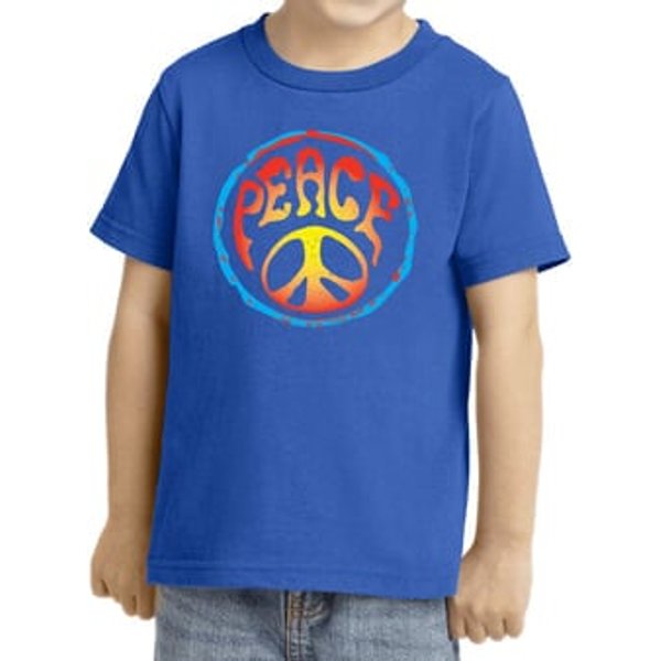 Kids Peace Shirt Psychedelic Peace Toddler Tee T-Shirt