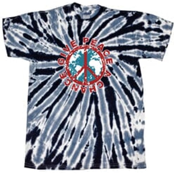 Kids Peace Tie Dye Shirt Give Peace A Chance Black Youth Tie Dye