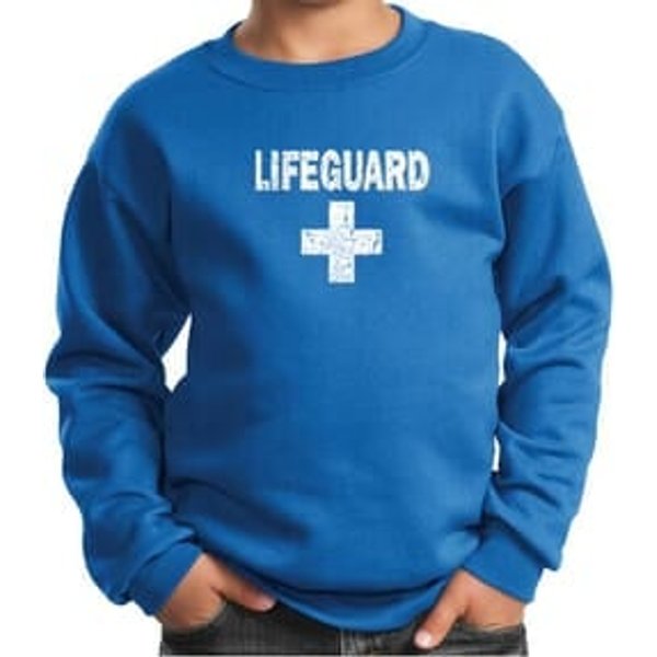 Kids Sweatshirt Distressed Lifeguard Sweat Shirt