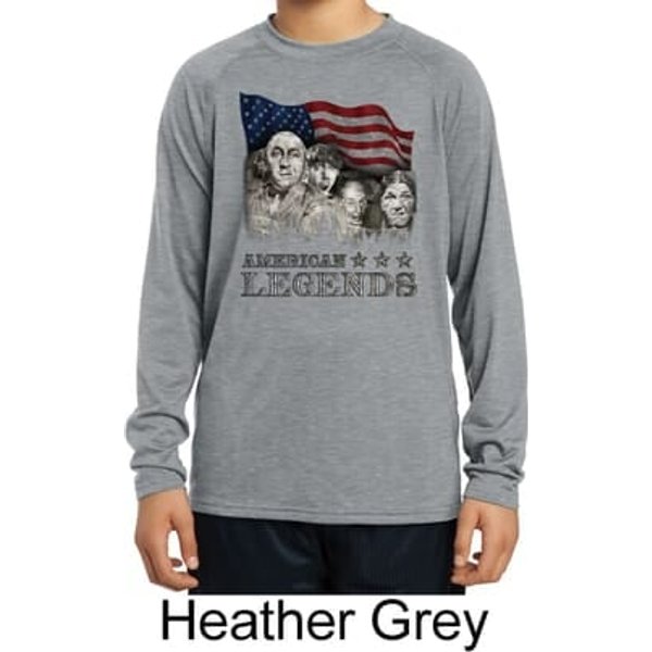 Kids Three Stooges Shirt Rushmorons Dry Wicking Long Sleeve T-Shirt