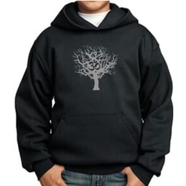 Kids Yoga Hoodie Grey Tree of Life Youth Hoody