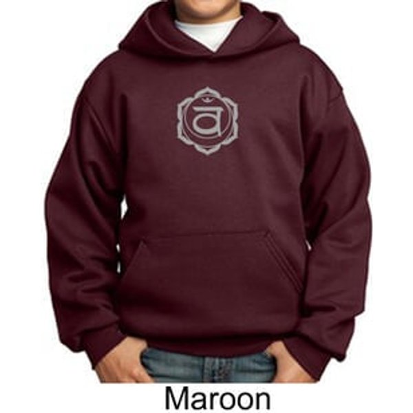Kids Yoga Hoodie Sweatshirt Swadhisthana Chakra Symbol Youth Hoody