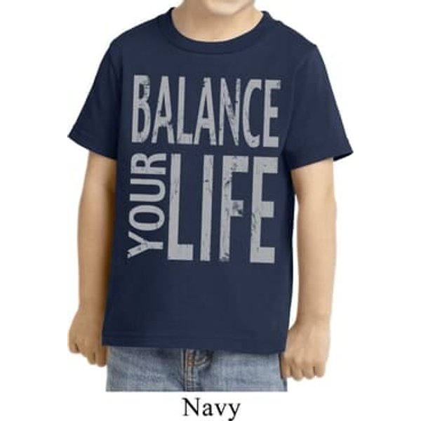 Kids Yoga Shirt Balance Your Life Toddler Tee T-Shirt