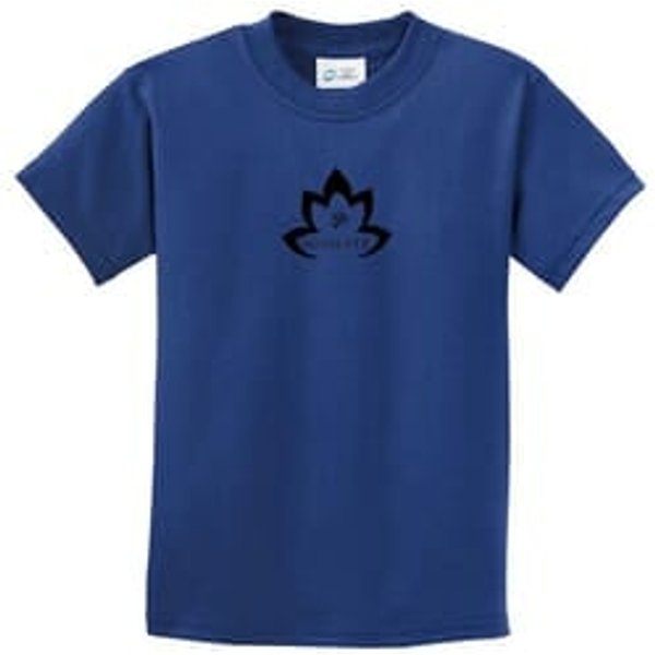 Kids Yoga Shirt Black Namaste Lotus Tee T-Shirt