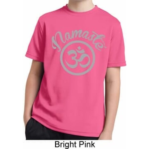 Kids Yoga Shirt Namaste Om Moisture Wicking Tee T-Shirt