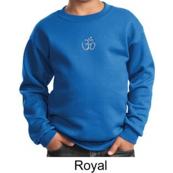 Kids Yoga Sweatshirt Aum Hindu Patch Meditation Youth Sweat Shirt