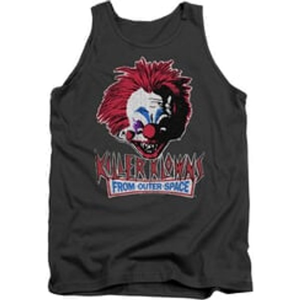 Killer Klowns From Outer Space Tank Top Rough Clown Charcoal Tanktop