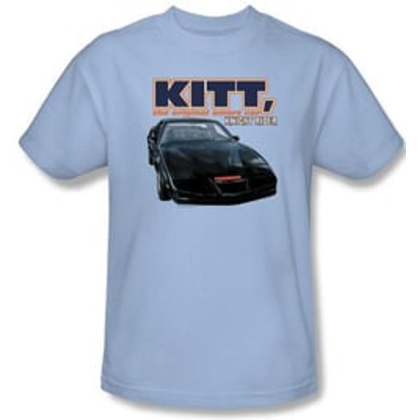 Knight Rider T-shirt Original Smart Car Adult Light Blue Tee Shirt