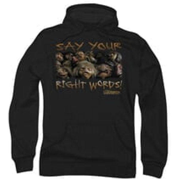 Labyrinth Hoodie Sweatshirt Say Your Right Words Black Adult Hoody Sweat Shirt