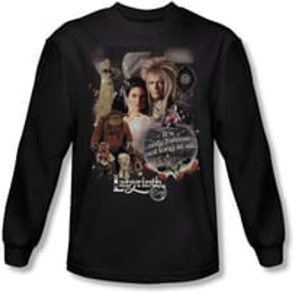 Labyrinth Shirt 25 Years Of Magic Long Sleeve Black Tee T-Shirt