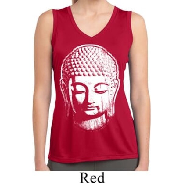 Ladies Big Buddha Head Sleeveless Moisture Wicking Tee