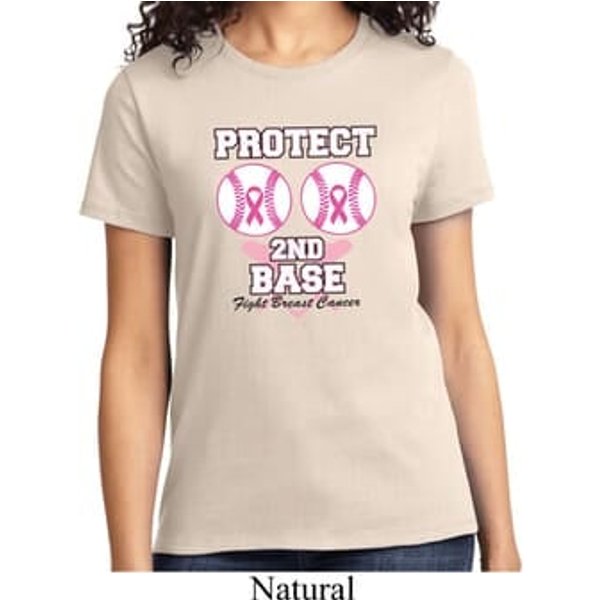 Ladies Breast Cancer Awareness Shirt Protect 2nd Base Tee T-Shirt