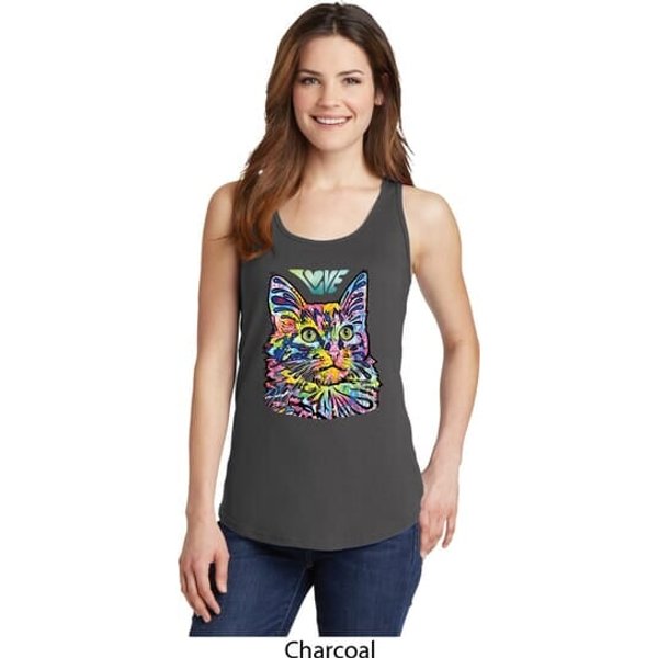 Ladies Cat Tank Top Love Cat Tanktop