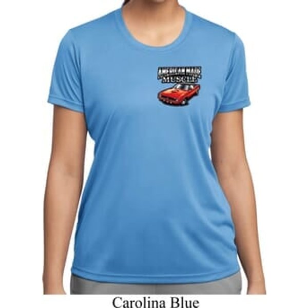Ladies Dodge American Made Muscle Pocket Print Moisture Wicking Shirt