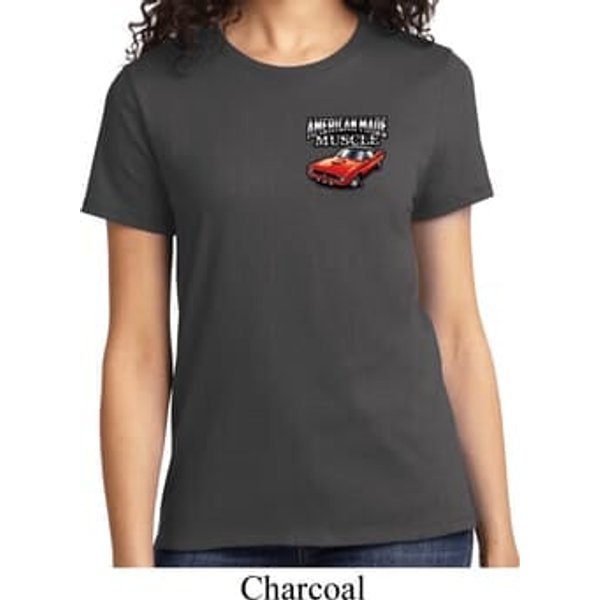 Ladies Dodge American Made Muscle Pocket Print Shirt