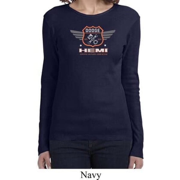 Ladies Dodge Garage Hemi Long Sleeve Shirt