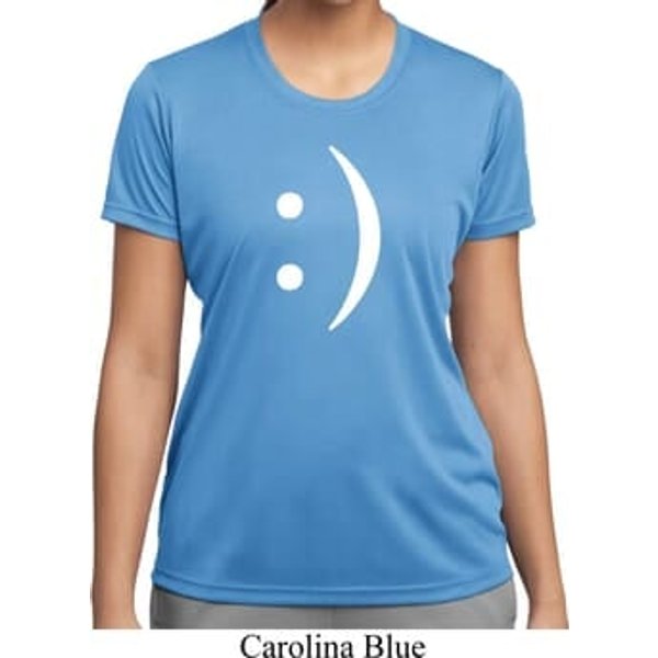 Ladies Funny Shirt Smiley Chat Face Moisture Wicking Tee T-Shirt