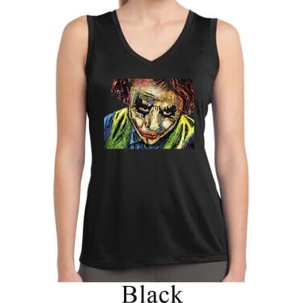 Ladies Joker Face Sleeveless Moisture Wicking Shirt