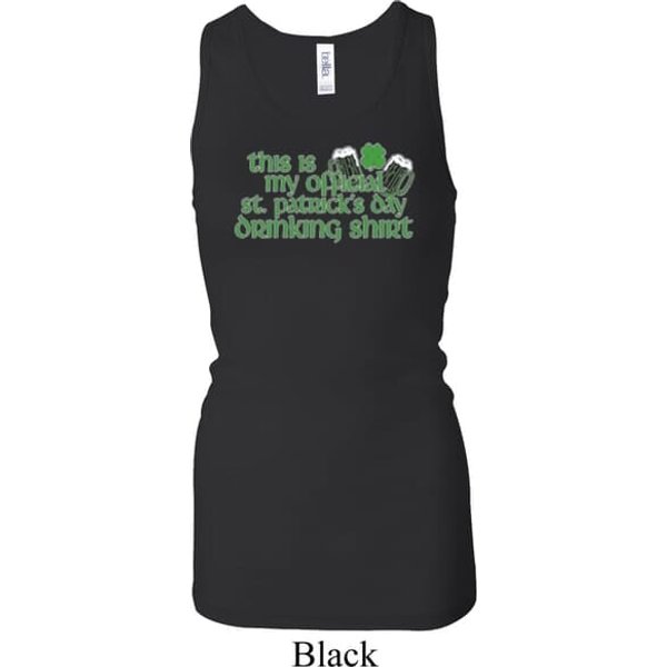 Ladies Official Drinking Shirt Longer Length Racerback Tank Top