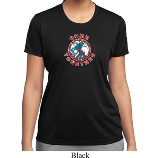 Ladies Peace Shirt Come Together Moisture Wicking Tee T-Shirt