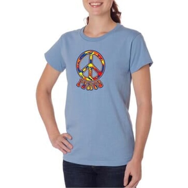 Ladies Peace Shirt Funky Peace Organic Tee T-Shirt