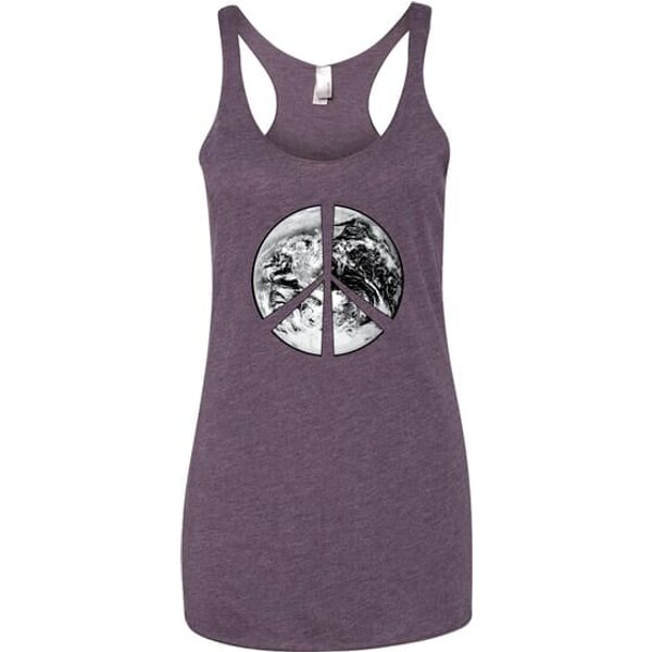 Ladies Peace Tanktop Peace Earth Tri Blend Racerback Tank Top