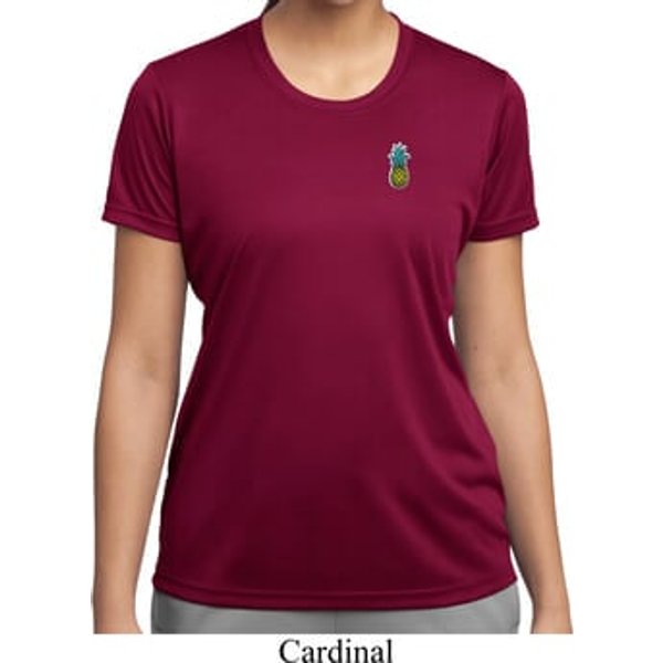 Ladies Pineapple Patch Pocket Print Moisture Wicking T-shirt