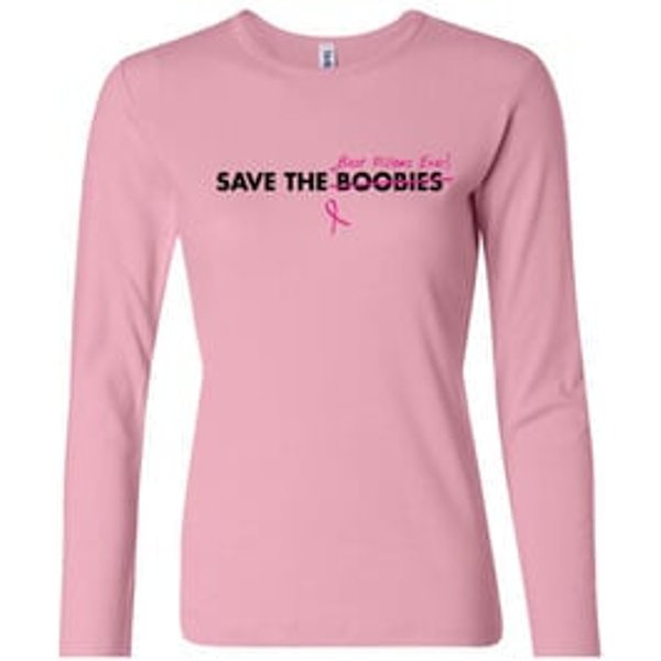 Ladies Shirt Breast Cancer Best Pillows Ever Long Sleeve Tee T-Shirt