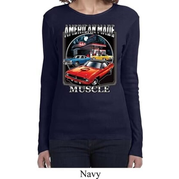 Ladies Shirt Chrysler American Made Long Sleeve Tee T-Shirt