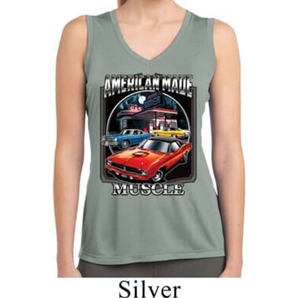 Ladies Shirt Chrysler American Made Sleeveless Moisture Wicking Tee