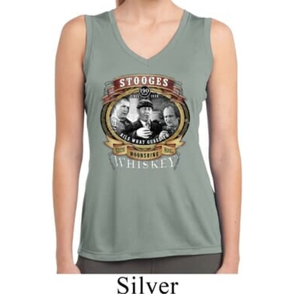 Ladies Shirt Moonshine Whiskey Sleeveless Moisture Wicking Tee