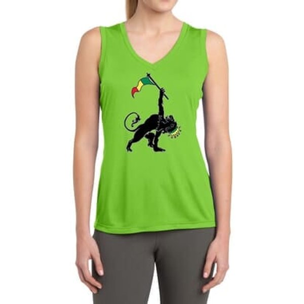 Ladies Shirt Rasta Triangle Sleeveless Moisture Wicking Tee T-Shirt