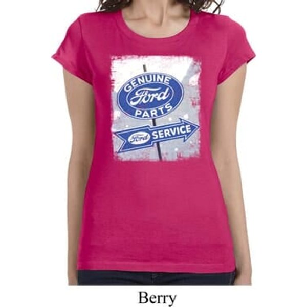 Ladies Shirt Vintage Sign Genuine Ford Parts Longer Length Tee T-Shirt