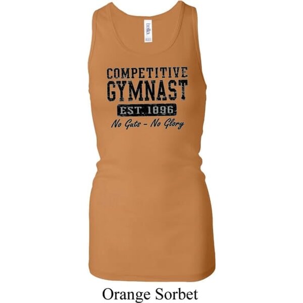 Ladies Tanktop Competitive Gymnast Longer Length Racerback Tank Top