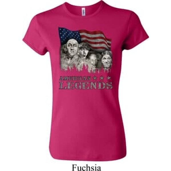 Ladies Three Stooges Shirt Rushmorons Crewneck Tee T-Shirt