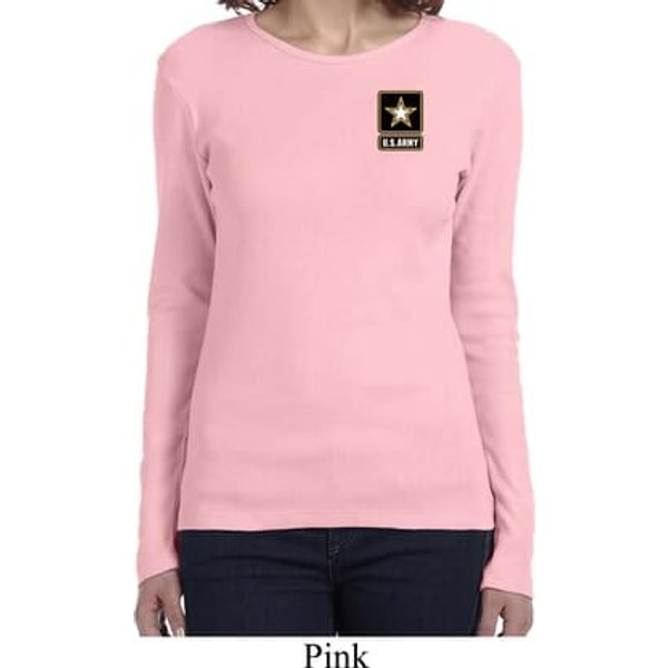 Ladies US Army Pocket Print Long Sleeve