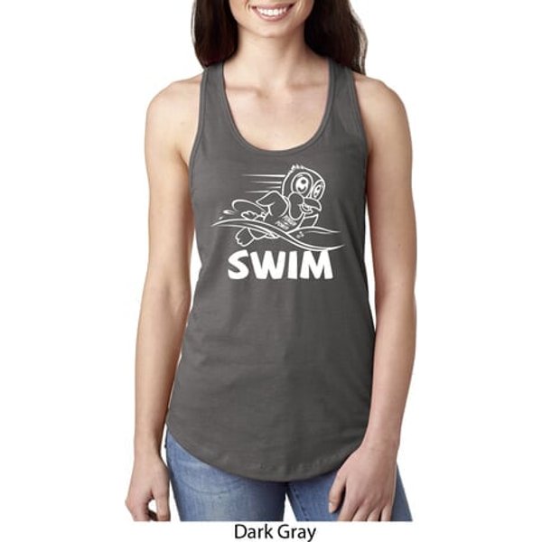 Ladies White Penguin Power Swim Ideal Racerback