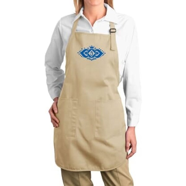 Ladies Yoga Apron Floral Ajna Full Length Apron with Pockets