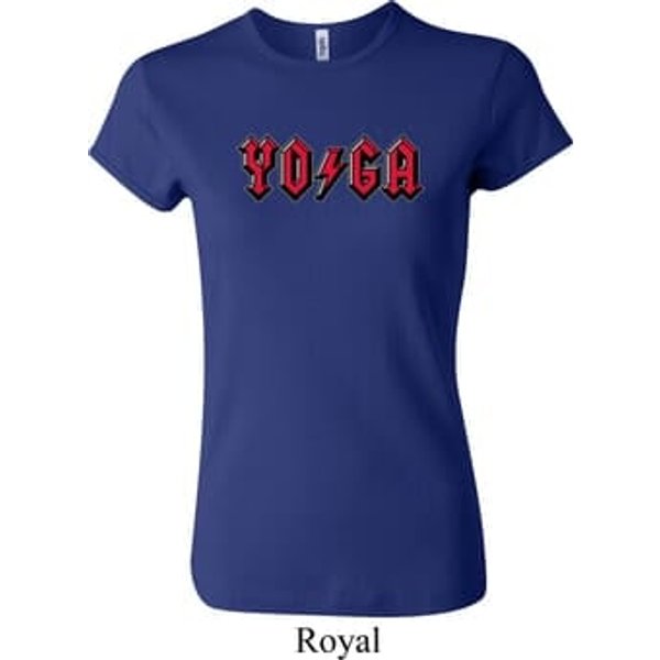 Ladies Yoga Shirt Classic Rock Yoga Crewneck Tee T-Shirt