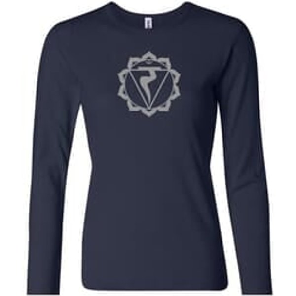 Ladies Yoga Shirt Manipura Chakra Meditation Long Sleeve Shirt