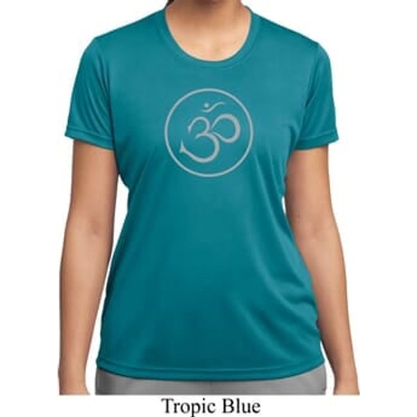 Ladies Yoga Shirt Thin OM Moisture Wicking Tee T-Shirt