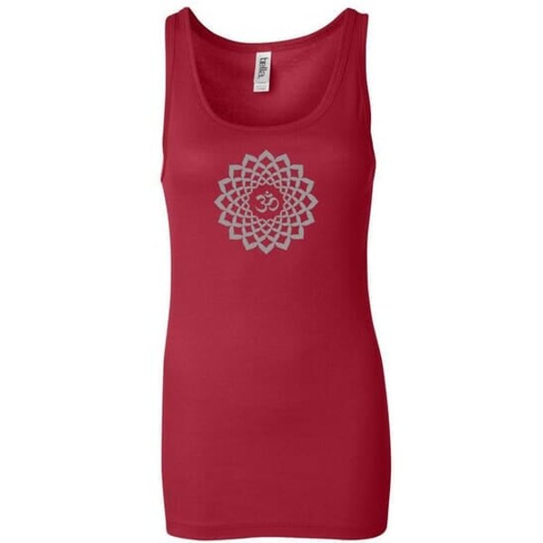 Ladies Yoga Tank Top Sahasrara Chakra Longer Length Tanktop