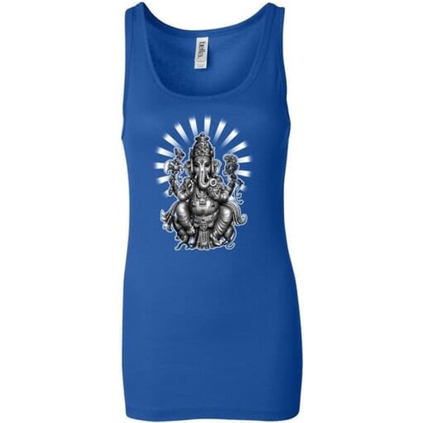 Ladies Yoga Tanktop Ganesha Longer Length Tank Top