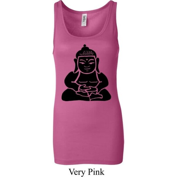 Ladies Yoga Tanktop Shadow Buddha Longer Length Tank Top