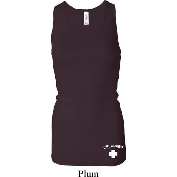 Lifeguard Bottom Print Ladies Longer Length Racerback Tank Top