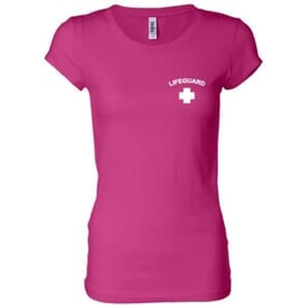 Lifeguard Ladies Longer Length Shirt Pocket Print