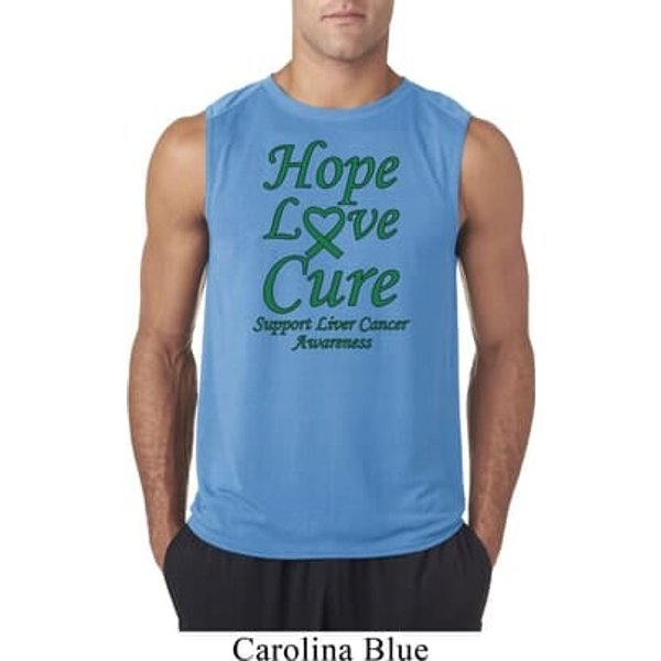 Liver Cancer Awareness Tee Hope Love Cure Sleeveless Shirt